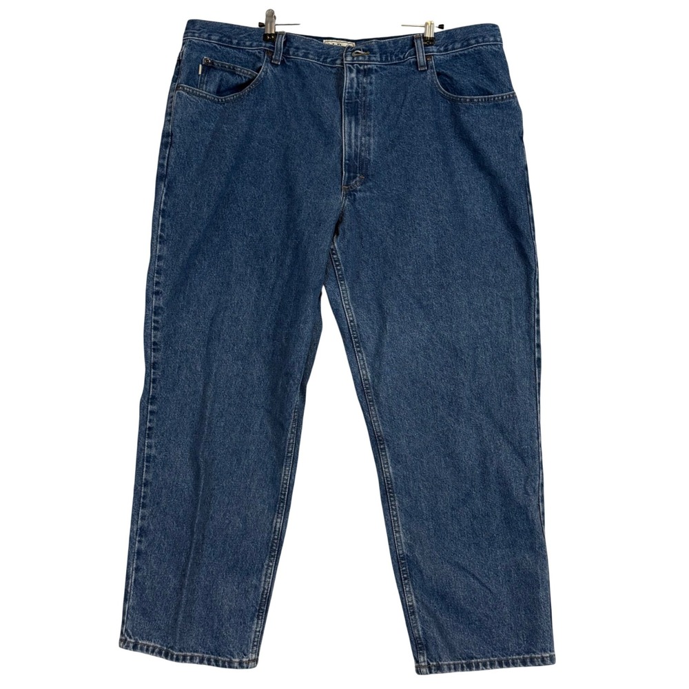 LL Bean Relaxed Fit Mens Jeans 42x29 Med. Wash Blue Cotton Straight Leg Gorpcore